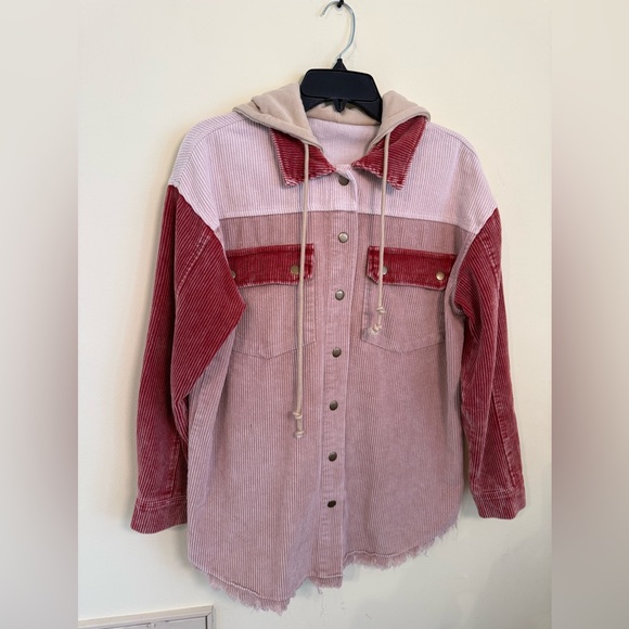 Dokotoo Corduroy Hooded Shacket *EXCELLENT USED CONDITION* - Picture 3 of 12